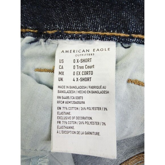American Eagle Outfitters Size 0 X-Short Womens 36" Inseam Skinny Kick Stretch - Picture 7 of 13